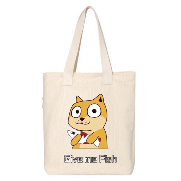 Shiba Inu Male And Female Shoulder Bag Canvas Large Capacity - Image 7