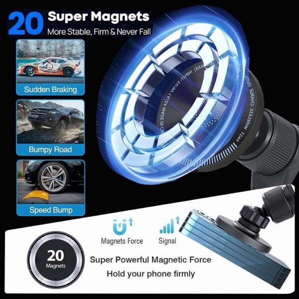 Magnetic Wireless Car Charger Mount Holder Magsafe For15 14 13 12 - Image 3