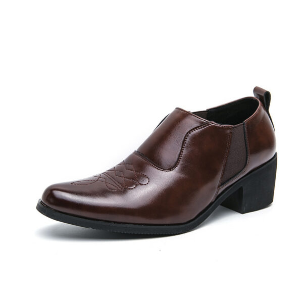 Fashion Men's Business Formal Platform Height Increasing Leather Shoes - Image 3