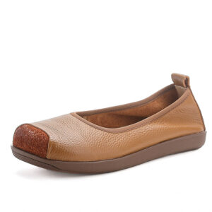 First Layer Cow Autumn Leather Shoes Flat Heel Comfort