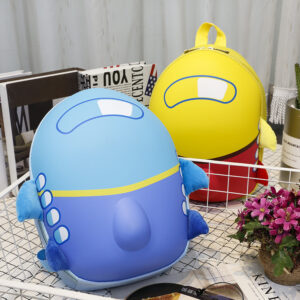 Children's cartoon kindergarten schoolbag small aircraft hard shell backpack waterproof eggshell double shoulder bag