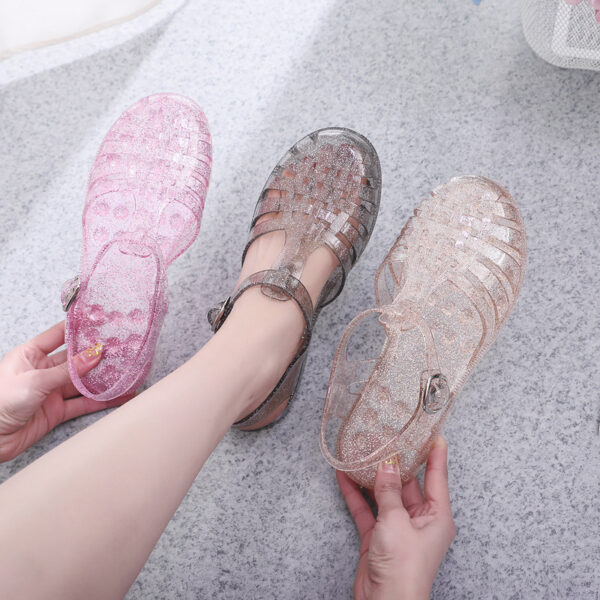 Crystal Gel Shoes Hollow Sandals For Women - Image 2