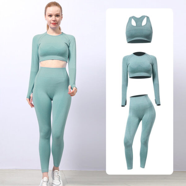 Seamless Yoga Wear Sports Suit Outdoor Fitness Vest Quick Dry Tight Sportswear Yoga Pants Women - Image 6
