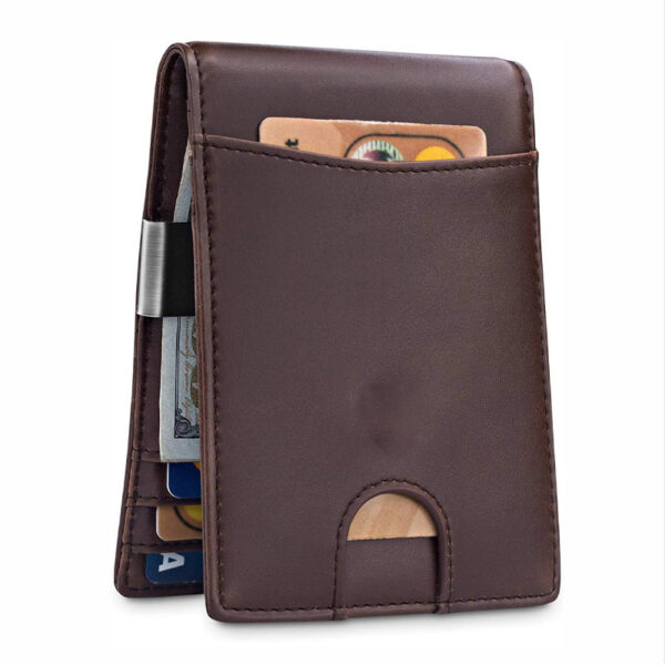 Pure Leather Rfid Men's Anti-theft Swiping Amazon Card Cover Card Holder - Image 8