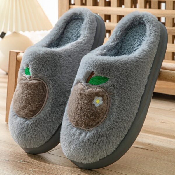 Cotton Slippers Women's Indoor Home Plush Warm Slippers - Image 4