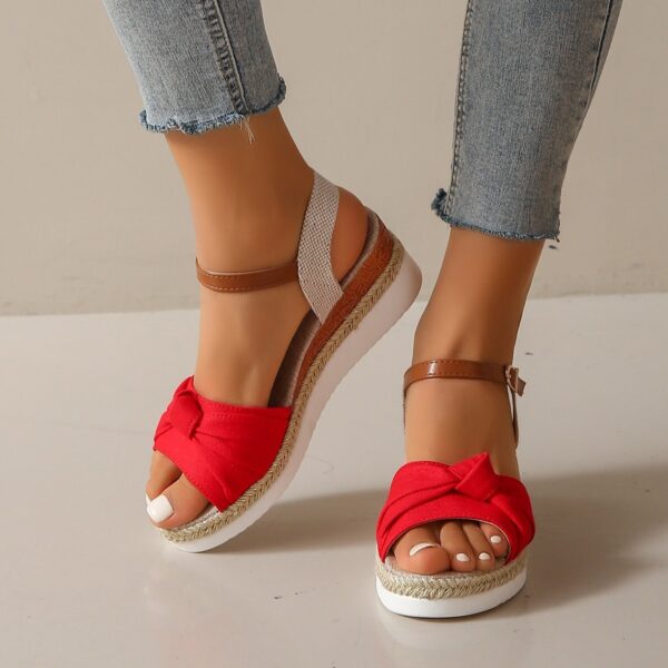 Bowknot Fashion Sandals Fish Mouth Buckle Rope Bottom - Image 10