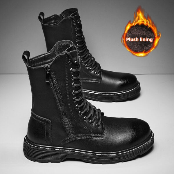 Autumn And Winter Plus Size Men's Long High-top Martin Boots - Image 2