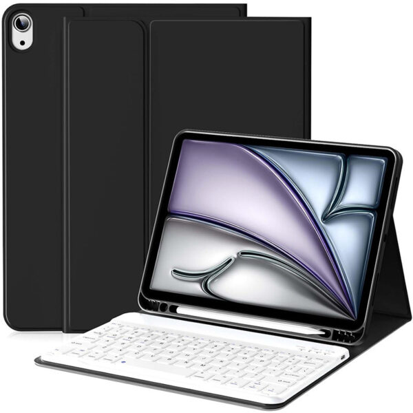Suitable For Keyboard Protective Case Lightweight Built-in Left Pen Holder Bluetooth Keyboard Leather Sheath - Image 9
