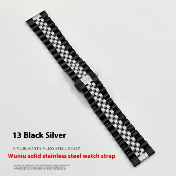 Five-bead Cow Ring Solid Stainless Steel Strap - Image 5