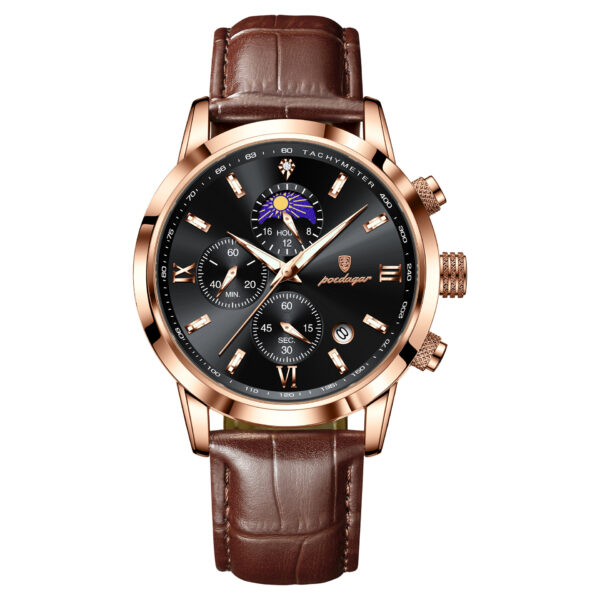 Multi-Function Sports Timing Moon Phase Men's Watch - Image 7