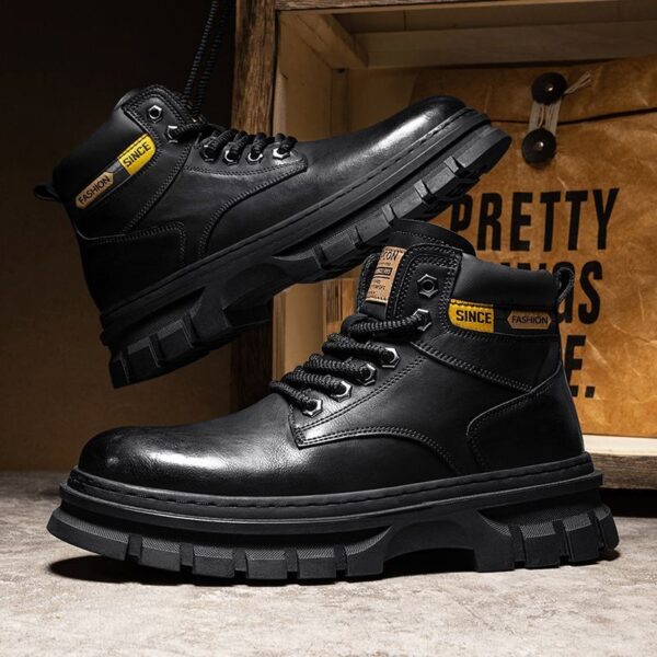 Martin Boots Men Trendy High Top British Working Wear - Image 3