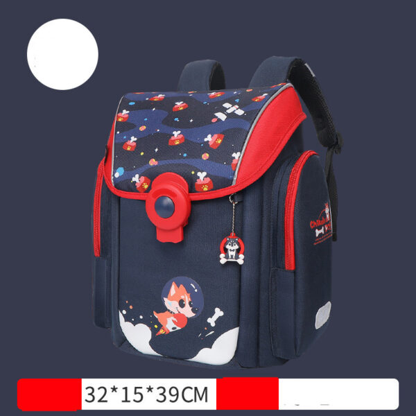 Primary School Students Backpack With Magnetic Buckle And Ridge Protection - Image 7