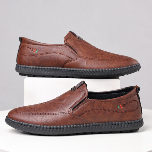 Spring And Summer Versatile Casual Middle-aged Men's Leather Shoes - Image 5