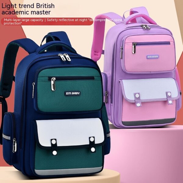 Primary School Student Schoolbag Male Grade 1-3-6 Portable Burden Alleviation Large Capacity Children's Schoolbag Backpack - Image 8