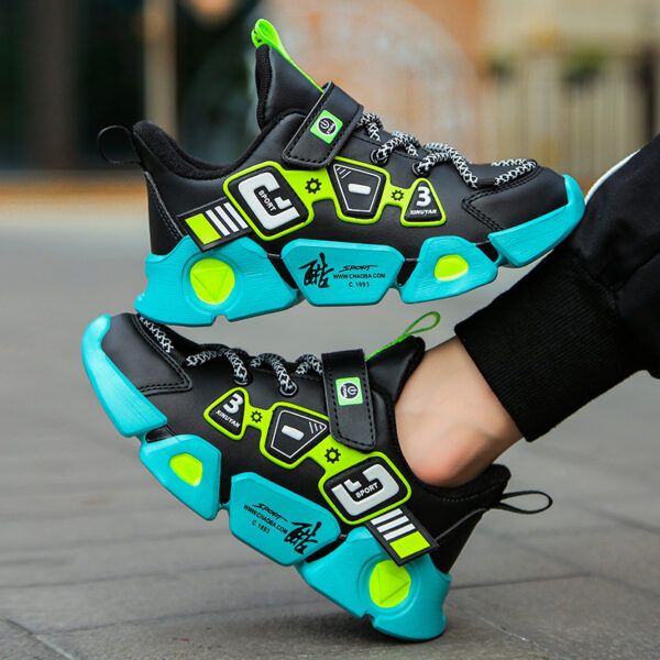 Mesh Fly Woven Velcro Breathable Sneakers - Image 4