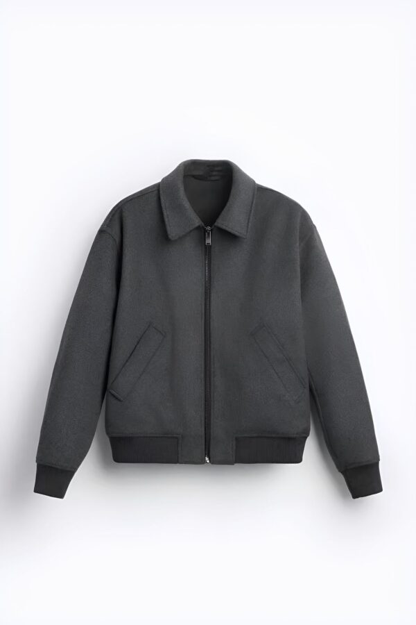 Wear Polo Collar Woolen Coat British Jacket Cardigan - Image 4