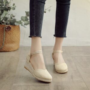 Wedge Sandals Women's Ankle-strap Buckle High Heel