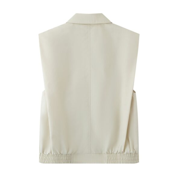 Early Autumn New Women's Clothing Fashionable All-match Casual Sleeveless Jacket Vest Coat - Image 3