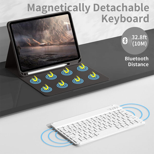 Suitable For Keyboard Protective Case Lightweight Built-in Left Pen Holder Bluetooth Keyboard Leather Sheath