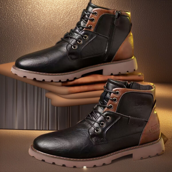 Male Martin Boots Leisure Plus Size Zip Ankle Boots - Image 6