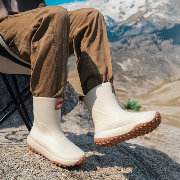 Mid And Low Tube Men's Rain Boots Outdoor Non-slip Waterproof Shoes - Image 5