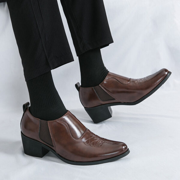 Fashion Men's Business Formal Platform Height Increasing Leather Shoes - Image 7