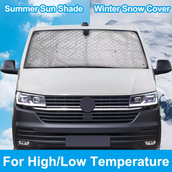 Front Windscreen Cover For VW T5 T6 Internal Thermal Window Blinds Sunshade Set - Image 5