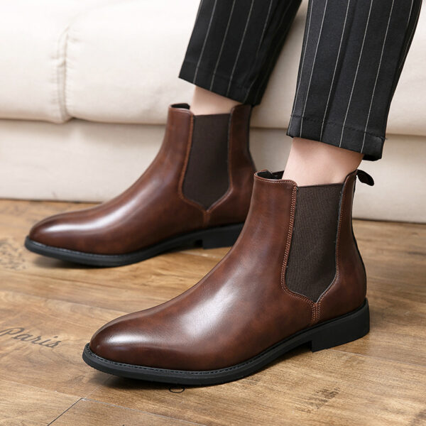 Autumn And Winter Fleece-lined Men's Plus Size Fashion Short Boots - Image 2