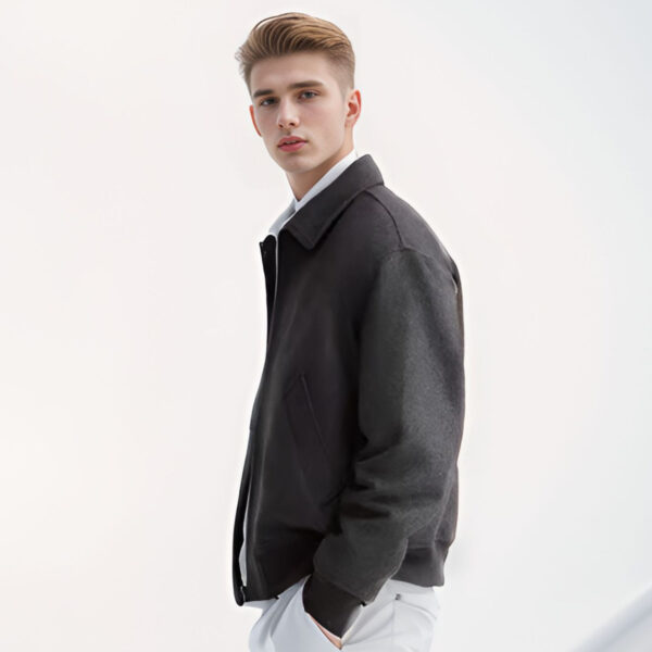 Wear Polo Collar Woolen Coat British Jacket Cardigan - Image 7