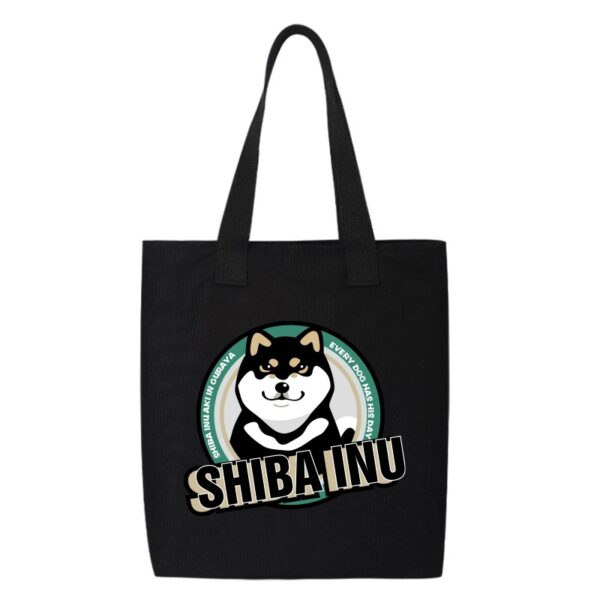 Shiba Inu Male And Female Shoulder Bag Canvas Large Capacity - Image 4