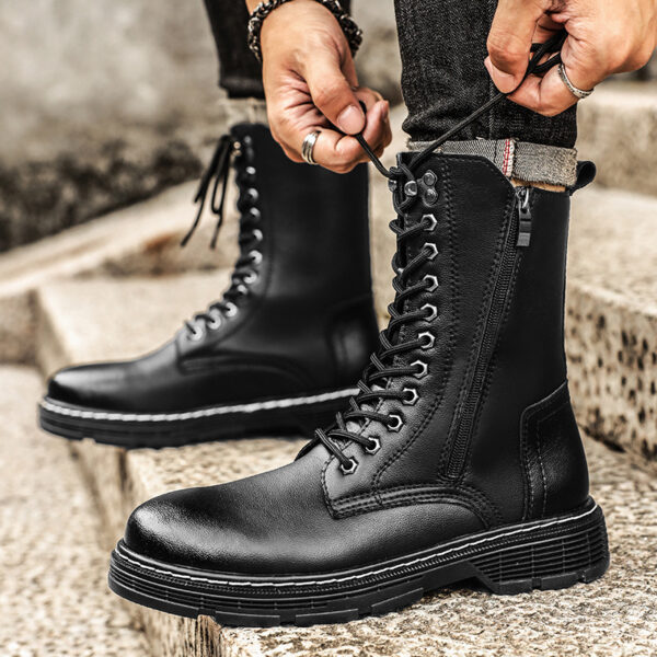 Autumn And Winter Plus Size Men's Long High-top Martin Boots - Image 4