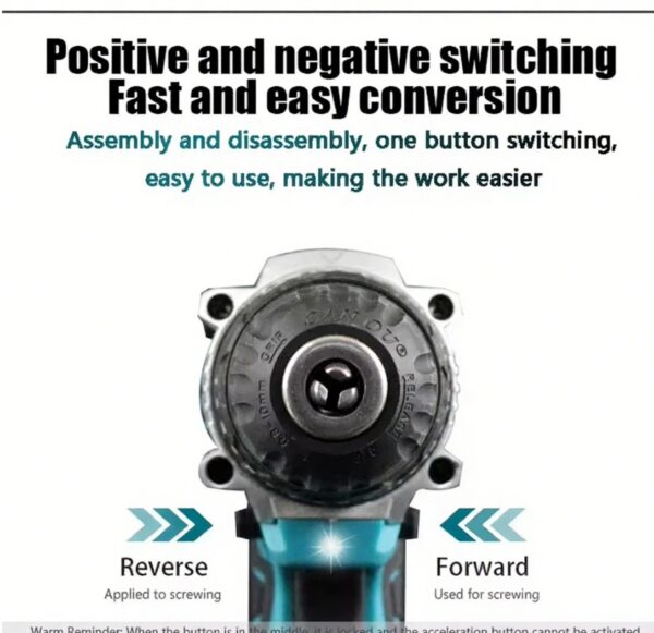 2 Battery Cordless Drill 21V Electric Screwdriver Set Combi Driver High Power UK - Image 6