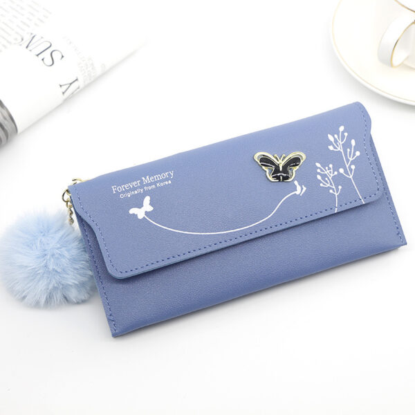 Ladies' Long Wallet With Butterfly Flowers And Simple Loose Change - Image 6