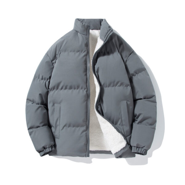 Lambswool Lining Stand-up Collar Cotton-padded Clothes - Image 6