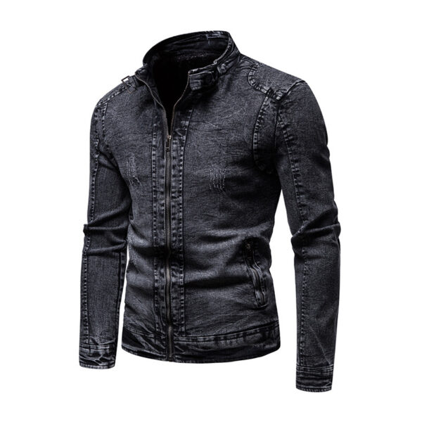 Casual Korean Style Fashion Men's Clothing Fashion Denim Jacket - Image 4