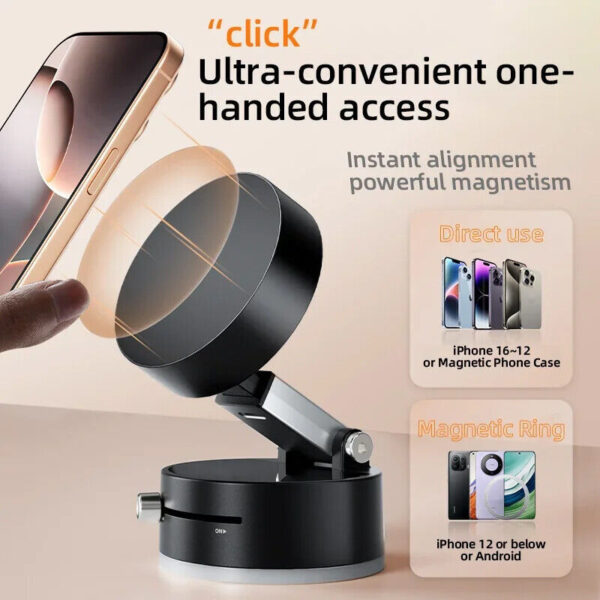 NEW Vacuum Magnetic Suction Cup Car Phone Holder Stand Car Mount 360 Rotation - Image 5