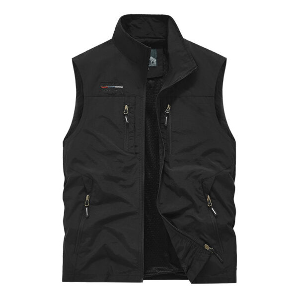 Men's Multi-pocket Outdoor Casual Stand Collar Work Vest - Image 7