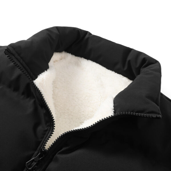 Lambswool Lining Stand-up Collar Cotton-padded Clothes - Image 2