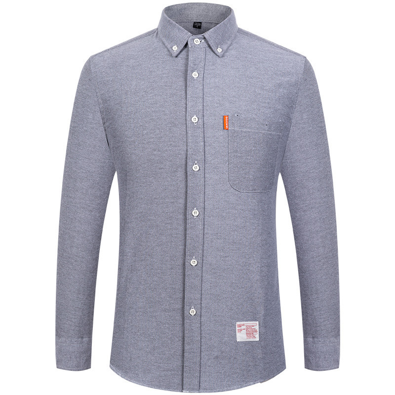 Pure Cotton Washed Oxford Woven Shirts Men - Image 6