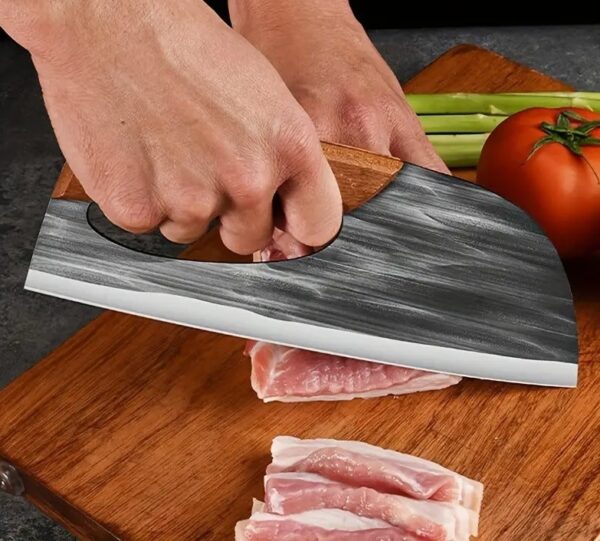 1pc Hand Forged Bone Cutter Kitchen Knife - Sharp Lightweight Dual-Use Slicer For Women - High-Carbon Stainless Steel, Ergonomic Handle, Easy To Clean, And Durable - Image 9