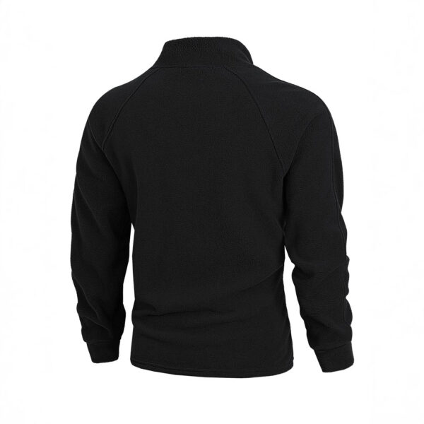 Slim-Fit Stand Collar Long Sleeve Pullover Coral Fleece Coat For Men - Image 6