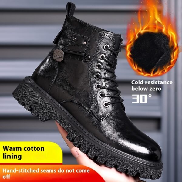 British Style All-matching Work Clothes Ankle Boots Fashion Haulage Motor Leather Boots - Image 4