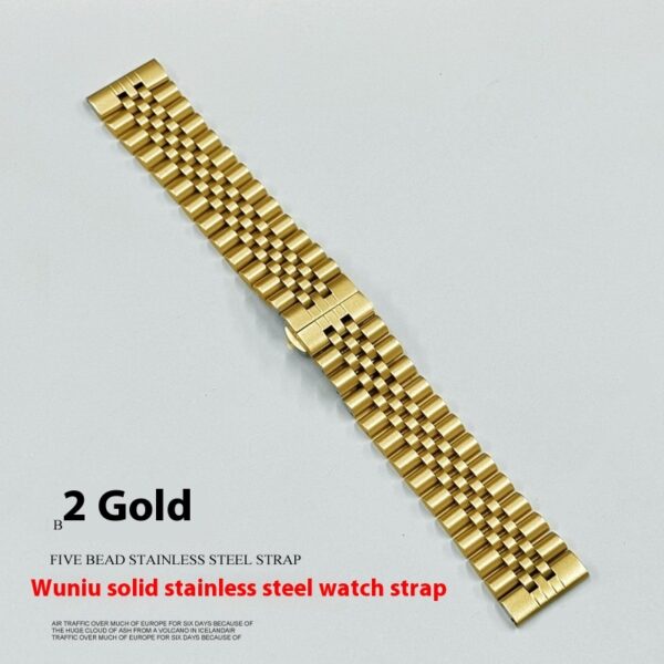 Five-bead Cow Ring Solid Stainless Steel Strap - Image 3