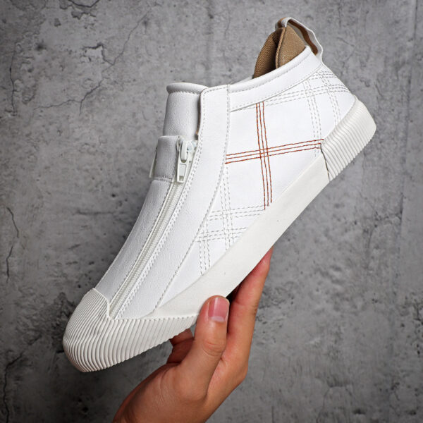 Leather Shoes Breathable Casual Fashion Low-top Sneakers - Image 3