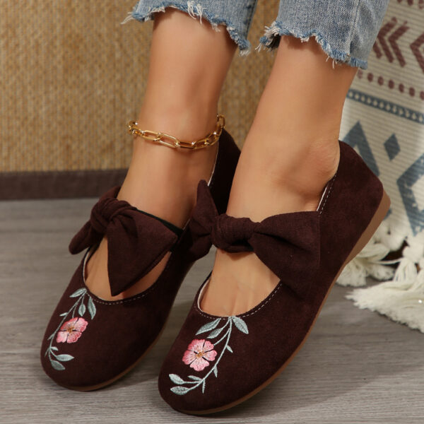 Fashion Personalized Women's Bow Flat Work Shoes - Image 2