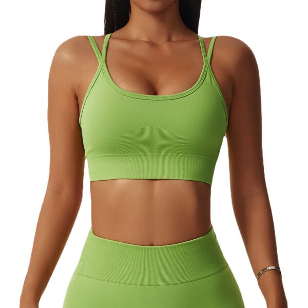 Shockproof Beauty Back Sportswear Seamless Gathering Vest Women - Image 8