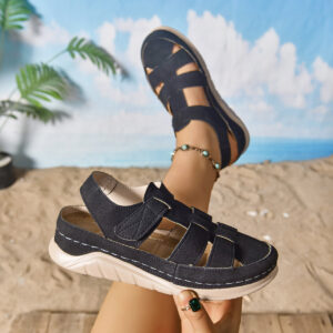 Harajuku Roman Closed Toe Fashion Platform Sandals For Women