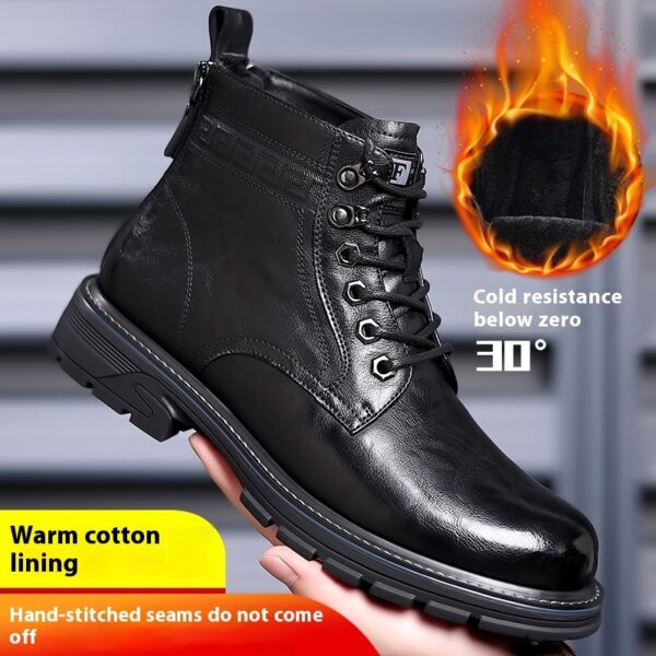 British Style All-matching Work Clothes Ankle Boots Fashion Haulage Motor Leather Boots - Image 7
