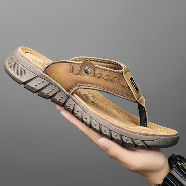 Flip Flops Men's Summer Outdoor Non-slip Wear-resistant Flip-flops Soft Bottom - Image 9