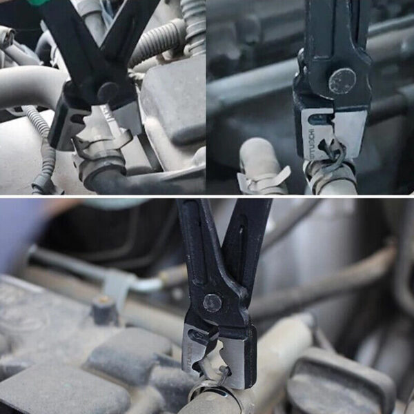 1pc Red Clicr-R Type Hose Clip Plier Practical Metal Collar Clamp Swivel Tool - Image 9